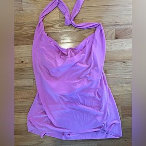Gorgeous Pink Tankini with swoop neck